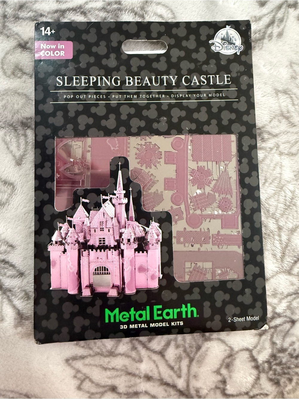 Disney Sleeping Beauty Castle Metal Earth Model Kit - Pink & Black